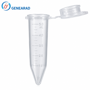 میکروتیوب ۵ میلی‌لیتر مدرج شفاف درب‌دار